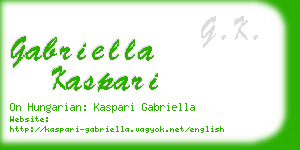 gabriella kaspari business card